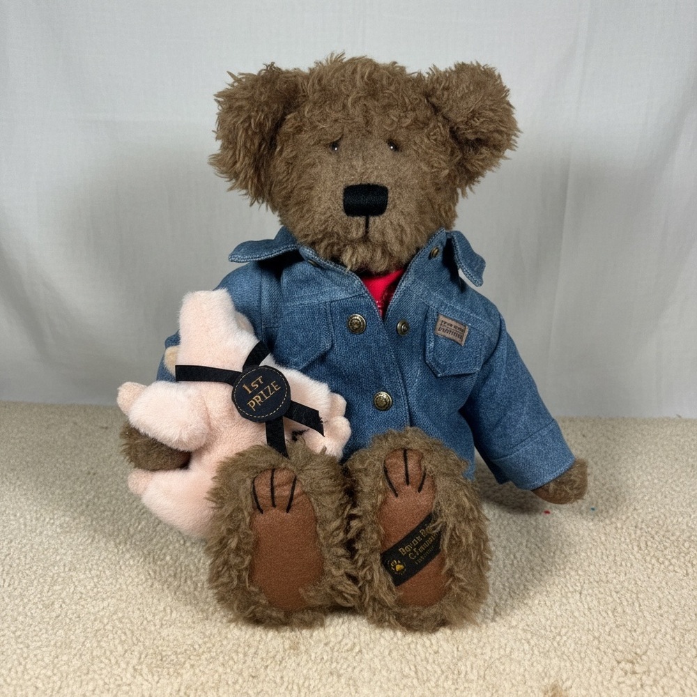 Boyds Bears Brown Teddy with Denim Jacket